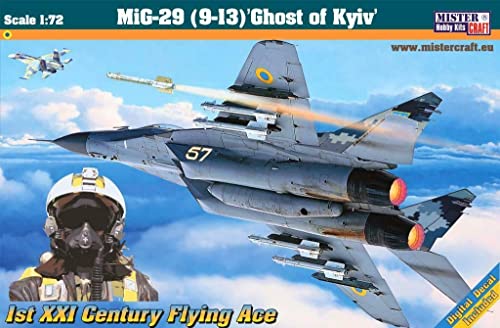 Mistercraft Modellbausatz MIG-29 (9-13) Ghost of Kiev Maßstab 1:72, Plastikbausatz, Bausatz zum Zusammenbauen Kunststoffmodell, Bauanleitung, 264mmx220mm, TF-N2CB-1Q5B von MISTER CRAFT HOBBY KITS