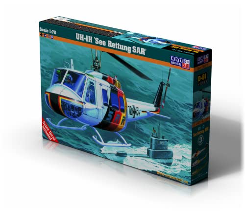 Mistercraft Modellbausatz UH-1H See Rettung SAR Maßstab 1:72 Plastikbausatz, Bausatz zum Zusammenbauen, Kunststoffmodell, Bauanleitung,238mmx140mm von MISTER CRAFT HOBBY KITS