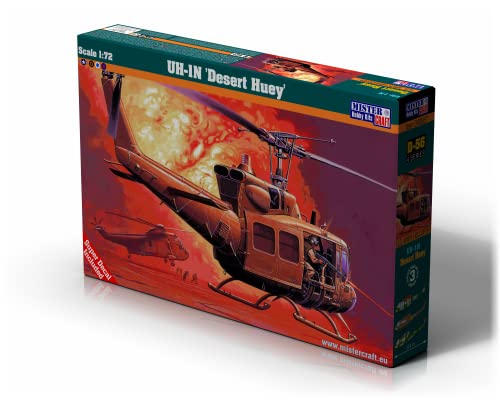 Mistercraft Modellbausatz UH-1N Desert Huey Maßstab 1:72 Plastikbausatz, Bausatz zum Zusammenbauen Kunststoffmodell, Bauanleitung,238mmx140mm von MISTER CRAFT HOBBY KITS