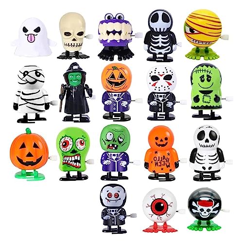 MISUVRSE 18 Stück Halloween Uhrwerk Spielzeug Sammelfigur Schreibtisch Spielzeug Festival Aufziehspielzeug Mitbringsel Interaktion Kleinkind Geschenk Aufziehspielzeug Für Kleinkinder Für Kinder Babys von MISUVRSE