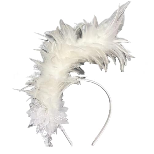 MISUVRSE Feder Stirnband Feder Haarband Fascinator Haarband 1920er Jahre Stil Party Kopfschmuck Für Halloween Karneval Hochzeit von MISUVRSE