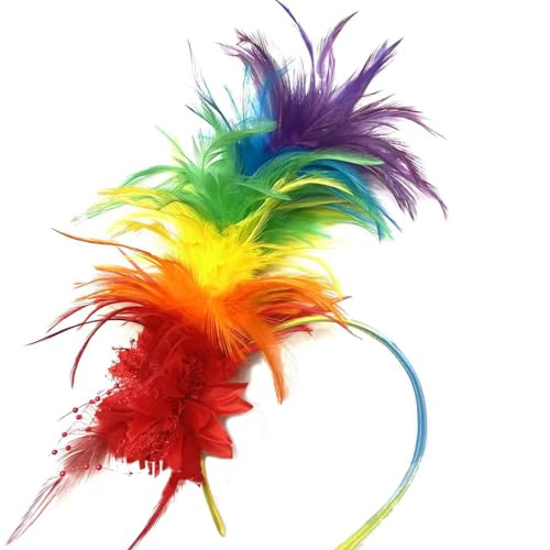 MISUVRSE Feder Stirnband Feder Haarband Fascinator Haarband 1920er Jahre Stil Party Kopfschmuck Für Halloween Karneval Hochzeit von MISUVRSE