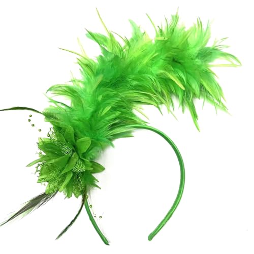 MISUVRSE Feder Stirnband Feder Haarband Fascinator Haarband 1920er Jahre Stil Party Kopfschmuck Für Halloween Karneval Hochzeit von MISUVRSE