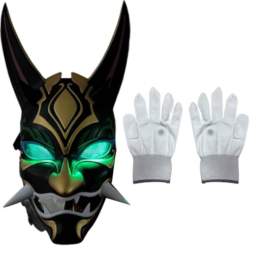 MISUVRSE Genshin Auswirkungen Patronus Anime Game Abbildung Xiao Leuchten Full Face Halloween Cosplay Kostüme Unisex Genshin Auswirkungen Figurenmaske MISUVRSE Genshin Auswirkungen Patronus Anime Game Abbildung Xiao Leuchten Full Face Halloween Cosplay Kostüme Unisex Genshin Auswirkungen Figurenmaske von MISUVRSE
