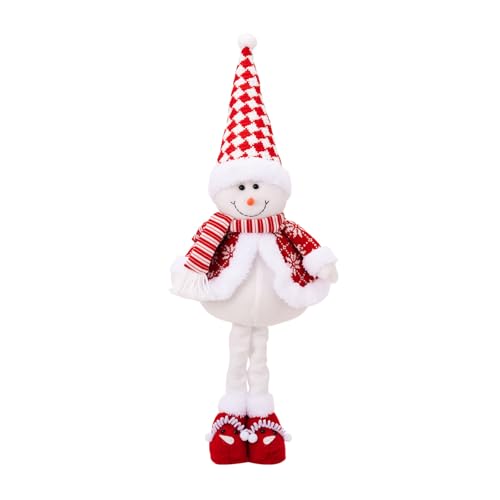 MISUVRSE Saisonale Dekorative Weihnachtsmann Schneemann Hirsch Plüschpuppen Teleskopierbare Beinfigur Spielzeug Für Zuhause Festival Desktop Ornament von MISUVRSE