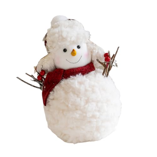 MISUVRSE Winter Schneemann Gefüllte Figur Plüsch Puppen Mit Schal Und Plüsch Cartoon Plüsch Spielzeug Weihnachten Home Desktop Dekoration von MISUVRSE