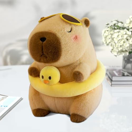 30cm Capybara Kuscheltier, Capybara Plüschtier mit Schwimmring und Sonnenbrille, Niedliche Wasserschwein Kuscheltier, Spielzeug Stofftier, Plüschtier Spielzeug Geschenk für Kinder Mädchen Jungen 30cm Capybara Kuscheltier, Capybara Plüschtier mit Schwimmring und Sonnenbrille, Niedliche Wasserschwein Kuscheltier, Spielzeug Stofftier, Plüschtier Spielzeug Geschenk für Kinder Mädchen Jungen von MIUUIPI