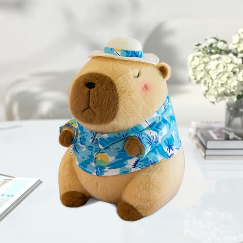 MIUUIPI 30cm Capybara Kuscheltier, Capybara Plüschtier mit Sonnenhut und Blumenhemd, Niedliche Wasserschwein Kuscheltier, Spielzeug Stofftier, Plüschtier Spielzeug Geschenk für Kinder Mädchen Jungen MIUUIPI 30cm Capybara Kuscheltier, Capybara Plüschtier mit Sonnenhut und Blumenhemd, Niedliche Wasserschwein Kuscheltier, Spielzeug Stofftier, Plüschtier Spielzeug Geschenk für Kinder Mädchen Jungen von MIUUIPI