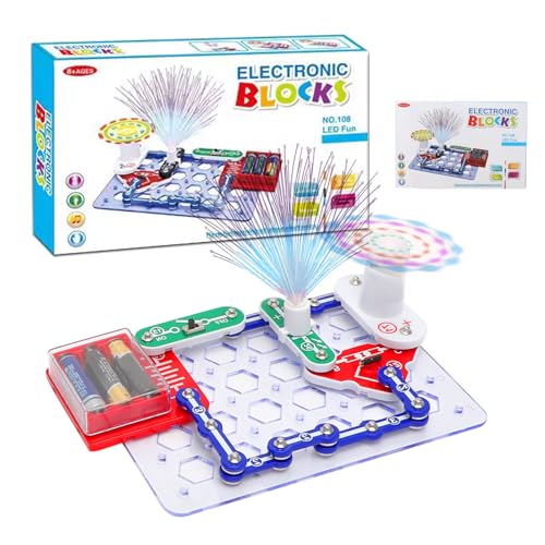 Elektronik Bausatz Spielzeug, Elektrobaukasten, Experimente für Kinder ab 7 8 9 10, Spannende Experimente zu Stromkreisen,Pädagogische Elektrische Schaltung Kits für Kinder Jungen Mädchen Elektronik Bausatz Spielzeug, Elektrobaukasten, Experimente für Kinder ab 7 8 9 10, Spannende Experimente zu Stromkreisen,Pädagogische Elektrische Schaltung Kits für Kinder Jungen Mädchen von MIUUIPI