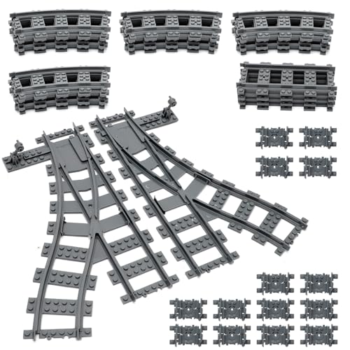 MIUUIPI Bausteine Zug Schienen Set, City Eisenbahn Schienen for Train, 40 Stück Spielzeug Eisenbahnschienen, City Erweiterungsset Gleise Kompatibel mit dem Marktführer, Erweiterungsset für Kinder MIUUIPI Bausteine Zug Schienen Set, City Eisenbahn Schienen for Train, 40 Stück Spielzeug Eisenbahnschienen, City Erweiterungsset Gleise Kompatibel mit dem Marktführer, Erweiterungsset für Kinder von MIUUIPI