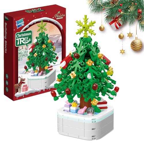 MIUUIPI Weihnachtsbaum mit Baumschmuck Building Blocks Set, Weihnachten Bausteine Bauklötze Spielzeug Set, Klemmbausteine Drehbare Weihnachtsbaum Modellbausatz für Erwachsene und Kinder MIUUIPI Weihnachtsbaum mit Baumschmuck Building Blocks Set, Weihnachten Bausteine Bauklötze Spielzeug Set, Klemmbausteine Drehbare Weihnachtsbaum Modellbausatz für Erwachsene und Kinder von MIUUIPI