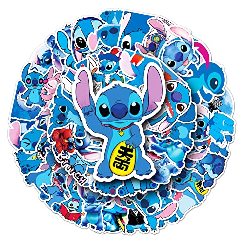 Stitch Aufkleber, 50 Stück Sticker Set Wasserdicht Vinyl Stickers Graffiti Style Decals für Auto Motorräder Fahrrad Skateboard Gepäck Laptop Aufkleber, Geeignet für Erwachsene Kinder von MIZT