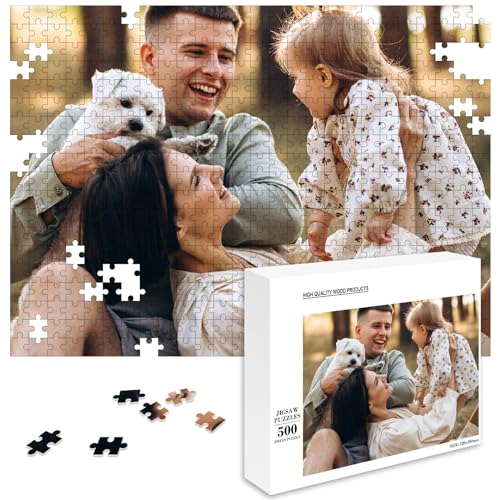 MJARTORIA Personalisiert Puzzle Selbst Gestalten 35 70 120 200 300 500 1000 Teile, Fotopuzzle mit Eigenem Bild Text Namen Geschenk für Erwachsene Jungen Mädchen Kinder von MJARTORIA