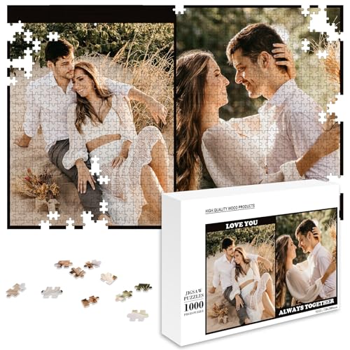 MJARTORIA Personalisiert Puzzle Selbst Gestalten 35 70 120 200 300 500 1000 Teile, Fotopuzzle mit Eigenem Bild Text Namen Geschenk für Erwachsene Jungen Mädchen Kinder von MJARTORIA