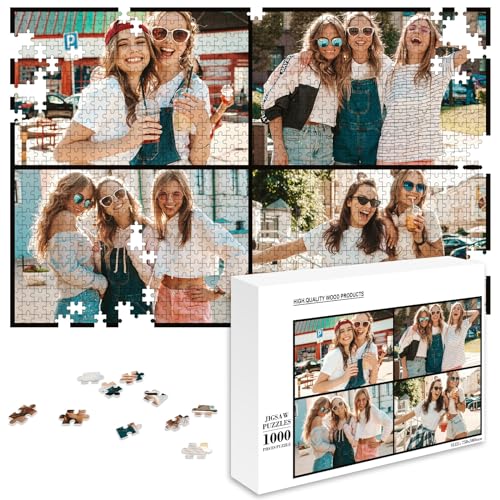 MJARTORIA Personalisiert Puzzle Selbst Gestalten 35 70 120 200 300 500 1000 Teile, Fotopuzzle mit Eigenem Bild Text Namen Geschenk für Erwachsene Jungen Mädchen Kinder von MJARTORIA