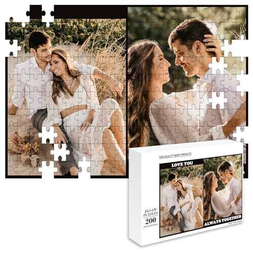 MJARTORIA Personalisiert Puzzle Selbst Gestalten 35 70 120 200 300 500 1000 Teile, Fotopuzzle mit Eigenem Bild Text Namen Geschenk für Erwachsene Jungen Mädchen Kinder von MJARTORIA