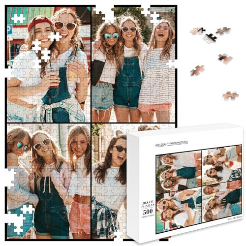 MJARTORIA Personalisiert Puzzle Selbst Gestalten 35 70 120 200 300 500 1000 Teile, Fotopuzzle mit Eigenem Bild Text Namen Geschenk für Erwachsene Jungen Mädchen Kinder von MJARTORIA