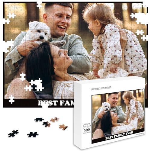 MJARTORIA Personalisiert Puzzle Selbst Gestalten 35 70 120 200 300 500 1000 Teile, Fotopuzzle mit Eigenem Bild Text Namen Geschenk für Erwachsene Jungen Mädchen Kinder von MJARTORIA