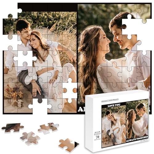 MJARTORIA Personalisiert Puzzle Selbst Gestalten 35 70 120 200 300 500 1000 Teile, Fotopuzzle mit Eigenem Bild Text Namen Geschenk für Erwachsene Jungen Mädchen Kinder von MJARTORIA