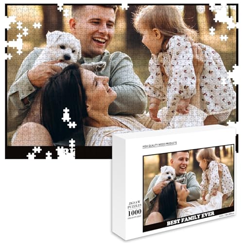 MJARTORIA Personalisiert Puzzle Selbst Gestalten 35 70 120 200 300 500 1000 Teile, Fotopuzzle mit Eigenem Bild Text Namen Geschenk für Erwachsene Jungen Mädchen Kinder von MJARTORIA