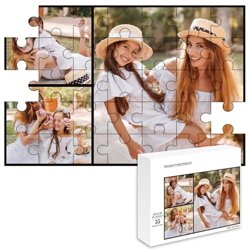 MJARTORIA Personalisiert Puzzle Selbst Gestalten 35 70 120 200 300 500 1000 Teile, Fotopuzzle mit Eigenem Bild Text Namen Geschenk für Erwachsene Jungen Mädchen Kinder von MJARTORIA