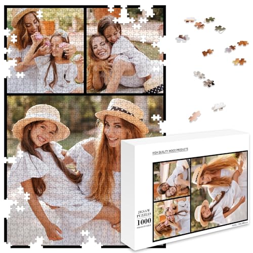 MJARTORIA Personalisiert Puzzle Selbst Gestalten 35 70 120 200 300 500 1000 Teile, Fotopuzzle mit Eigenem Bild Text Namen Geschenk für Erwachsene Jungen Mädchen Kinder von MJARTORIA