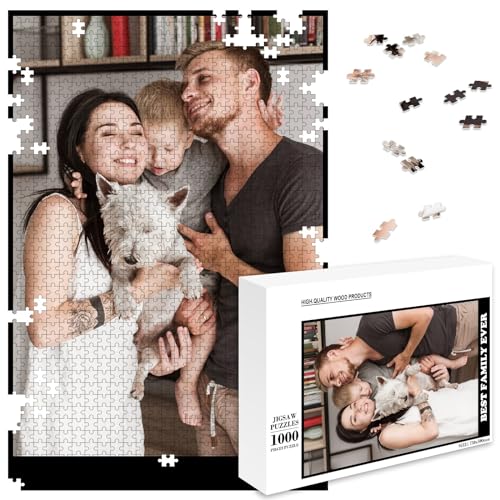 MJARTORIA Personalisiert Puzzle Selbst Gestalten 35 70 120 200 300 500 1000 Teile, Fotopuzzle mit Eigenem Bild Text Namen Geschenk für Erwachsene Jungen Mädchen Kinder von MJARTORIA