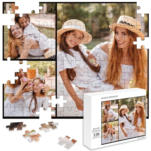 MJARTORIA Personalisiert Puzzle Selbst Gestalten 35 70 120 200 300 500 1000 Teile, Fotopuzzle mit Eigenem Bild Text Namen Geschenk für Erwachsene Jungen Mädchen Kinder von MJARTORIA