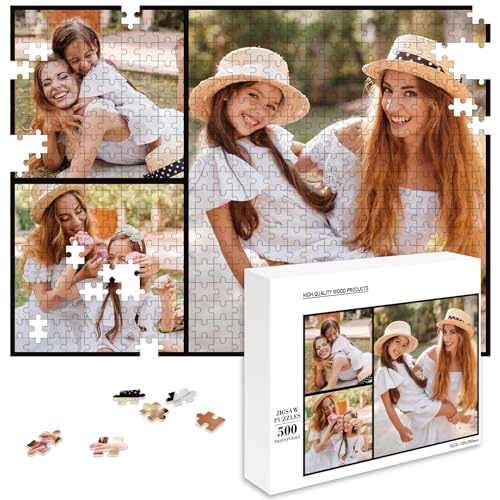 MJARTORIA Personalisiert Puzzle Selbst Gestalten 35 70 120 200 300 500 1000 Teile, Fotopuzzle mit Eigenem Bild Text Namen Geschenk für Erwachsene Jungen Mädchen Kinder von MJARTORIA