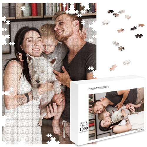 MJARTORIA Personalisiert Puzzle Selbst Gestalten 35 70 120 200 300 500 1000 Teile, Fotopuzzle mit Eigenem Bild Text Namen Geschenk für Erwachsene Jungen Mädchen Kinder von MJARTORIA