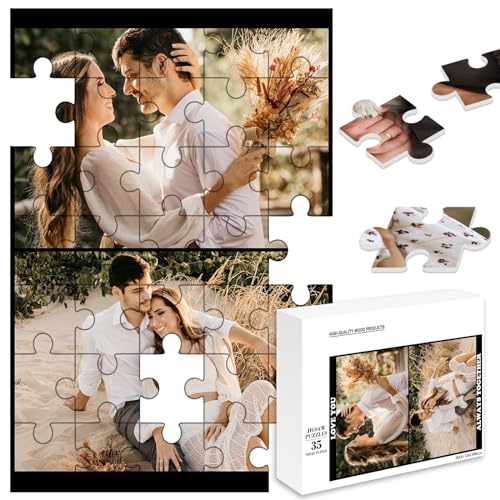 MJARTORIA Personalisiert Puzzle Selbst Gestalten 35 70 120 200 300 500 1000 Teile, Fotopuzzle mit Eigenem Bild Text Namen Geschenk für Erwachsene Jungen Mädchen Kinder von MJARTORIA