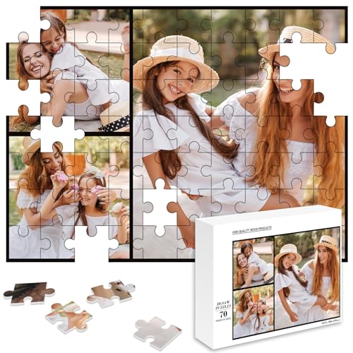 MJARTORIA Personalisiert Puzzle Selbst Gestalten 35 70 120 200 300 500 1000 Teile, Fotopuzzle mit Eigenem Bild Text Namen Geschenk für Erwachsene Jungen Mädchen Kinder von MJARTORIA