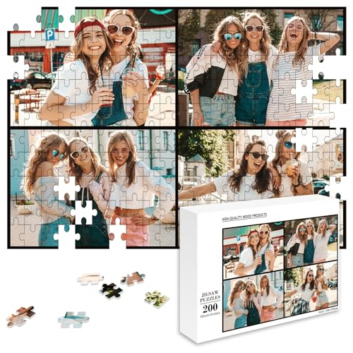 MJARTORIA Personalisiert Puzzle Selbst Gestalten 35 70 120 200 300 500 1000 Teile, Fotopuzzle mit Eigenem Bild Text Namen Geschenk für Erwachsene Jungen Mädchen Kinder von MJARTORIA