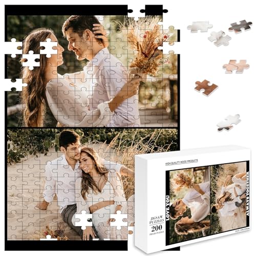 MJARTORIA Personalisiert Puzzle Selbst Gestalten 35 70 120 200 300 500 1000 Teile, Fotopuzzle mit Eigenem Bild Text Namen Geschenk für Erwachsene Jungen Mädchen Kinder von MJARTORIA