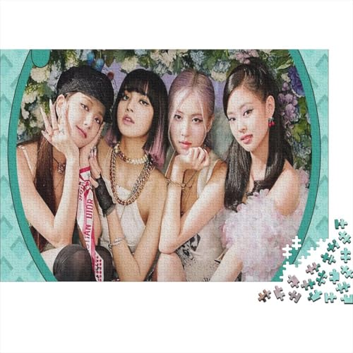 Blackpink Holzpuzzles 1000 Teile Erwachsene Geschicklichkeitsspiel Für Die Ganze Familie Home Decor Geburtstagsgeschenk Lernspiel Stress Relief 1000pcs (75x50cm) von MJCZEGDCR