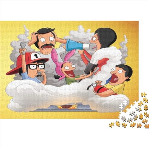 Bobs Burgers Holzpuzzles 500 Teile Erwachsene Wohnkultur Geschicklichkeitsspiel Für Die Ganze Familie Lernspiel Geburtstagsgeschenk Stress Relief 500pcs (52x38cm) von MJCZEGDCR