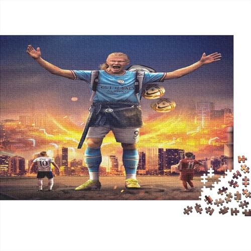 Erling Haaland Holzpuzzles Für Erwachsene 500 Teile Geburtstagsgeschenk Family Challenging Games Home Decor Educational Game Stress Relief Toy 500pcs (52x38cm) von MJCZEGDCR