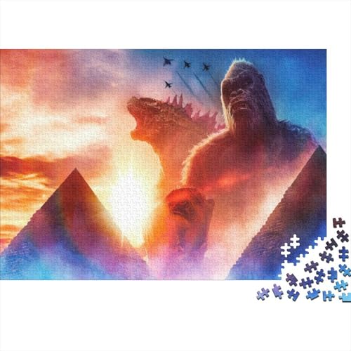 Godzilla Holzpuzzles 500 Teile Erwachsene Wohnkultur Family Challenging Games Educational Game Geburtstagsgeschenk Entspannung Und Intelligenz 500pcs (52x38cm) von MJCZEGDCR