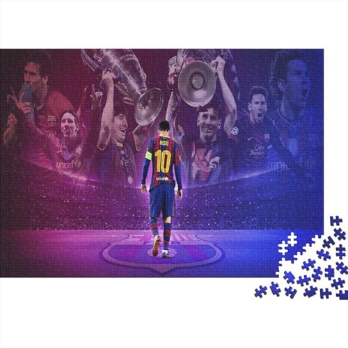 Messi Holzpuzzles 300 Teile Erwachsene Wohnkultur Family Challenging Games Educational Game Geburtstagsgeschenk Entspannung Und Intelligenz 300pcs (40x28cm) von MJCZEGDCR