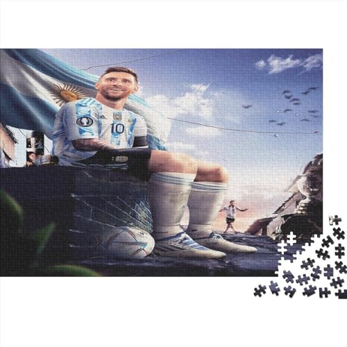 Messi Holzpuzzles 500 Teile Erwachsene Wohnkultur Geschicklichkeitsspiel Für Die Ganze Familie Lernspiel Geburtstagsgeschenk Stress Relief 500pcs (52x38cm) von MJCZEGDCR