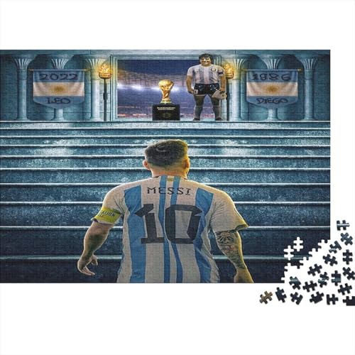 Messi Holzpuzzles Für Erwachsene 1000 Teile Geburtstagsgeschenk Family Challenging Games Home Decor Educational Game Stress Relief 1000pcs (75x50cm) von MJCZEGDCR