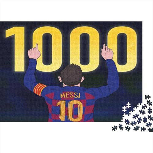 Messi Holzpuzzles Für Erwachsene 500 Teile Geburtstagsgeschenk Family Challenging Games Home Decor Educational Game Stress Relief 500pcs (52x38cm) von MJCZEGDCR