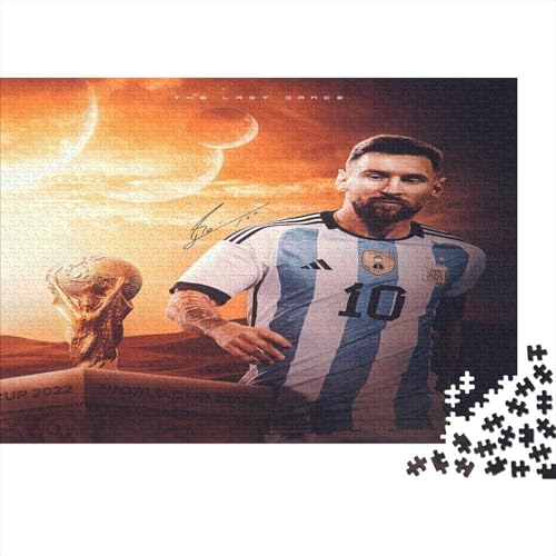 MJCZEGDCR Messi Holzpuzzless 300 Teile Erwachsene Wohnkultur Educational Game Family Challenging Games Geburtstagsgeschenk Stress Relief Toy 300pcs (40x28cm) von MJCZEGDCR