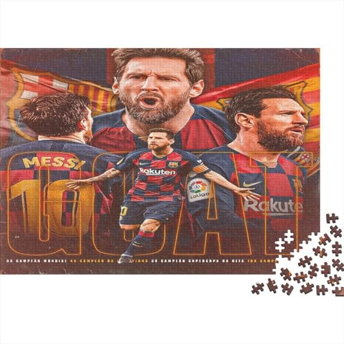 Messi Holzpuzzless 300 Teile Für Erwachsene Wohnkultur Geburtstagsgeschenk Educational Game Family Challenging Games Stress Relief Toy 300pcs (40x28cm) von MJCZEGDCR