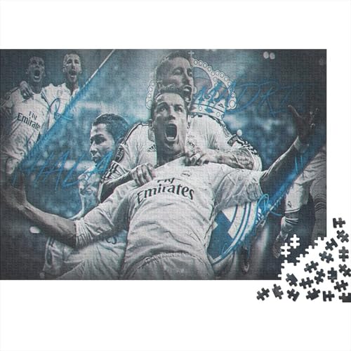 Ronaldo Holzpuzzles 300 Teile Für Erwachsene Wohnkultur Geburtstagsgeschenk Family Challenging Games Educational Game Stress Relief Toy 300pcs (40x28cm) von MJCZEGDCR