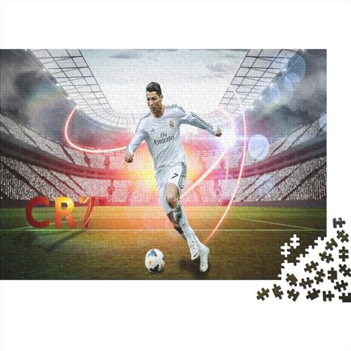 Ronaldo Holzpuzzles Für Erwachsene 300 Teile Geburtstagsgeschenk Family Challenging Games Home Decor Educational Game Stress Relief 300pcs (40x28cm) von MJCZEGDCR