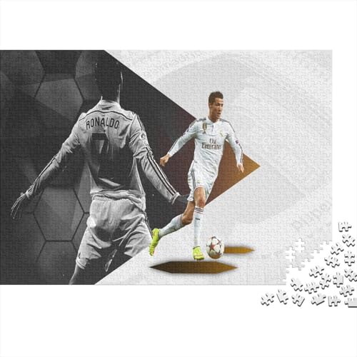 Ronaldo Holzpuzzless 300 Teile Erwachsene Lernspiel Moderne Wohnkultur Family Challenging Games Geburtstagsgeschenk Stress Relief Toy 300pcs (40x28cm) von MJCZEGDCR