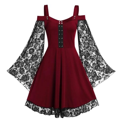 MJGkhiy Mittelalterliches Kleid Damen Bauerin Vintage Renaissance Halloween Kleidung Cosplay Viking Steampunk Viktorianisches Kleid kurz Gothic Kostüm Prinzessin Party Kleid Karneval Zeremonie MJGkhiy Mittelalterliches Kleid Damen Bauerin Vintage Renaissance Halloween Kleidung Cosplay Viking Steampunk Viktorianisches Kleid kurz Gothic Kostüm Prinzessin Party Kleid Karneval Zeremonie von MJGkhiy