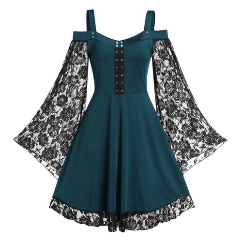 MJGkhiy Mittelalterliches Kleid Damen Bauerin Vintage Renaissance Halloween Kleidung Cosplay Viking Steampunk Viktorianisches Kleid kurz Gothic Kostüm Prinzessin Party Kleid Karneval Zeremonie MJGkhiy Mittelalterliches Kleid Damen Bauerin Vintage Renaissance Halloween Kleidung Cosplay Viking Steampunk Viktorianisches Kleid kurz Gothic Kostüm Prinzessin Party Kleid Karneval Zeremonie von MJGkhiy