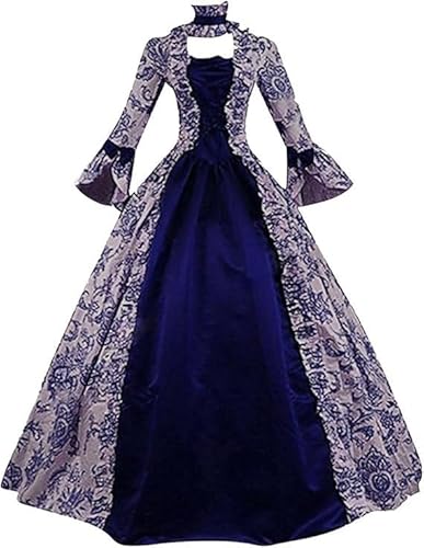 MJGkhiy Mittelalterliches Kleid Damen Edle Curvy Kleid Karneval Halloween Viktorianisches Kleid Lang Gothic Kleidung Cosplay Viking Steampunk Kostüm Prinzessin Abend Kleid Renaissance Zeremonie MJGkhiy Mittelalterliches Kleid Damen Edle Curvy Kleid Karneval Halloween Viktorianisches Kleid Lang Gothic Kleidung Cosplay Viking Steampunk Kostüm Prinzessin Abend Kleid Renaissance Zeremonie von MJGkhiy